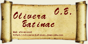 Olivera Batinac vizit kartica